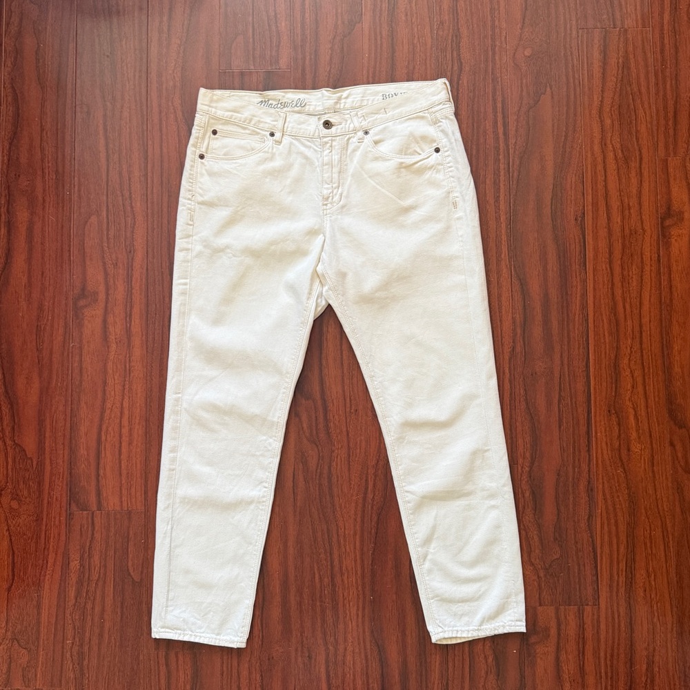 Madewell Women's Boyjean in Cream
